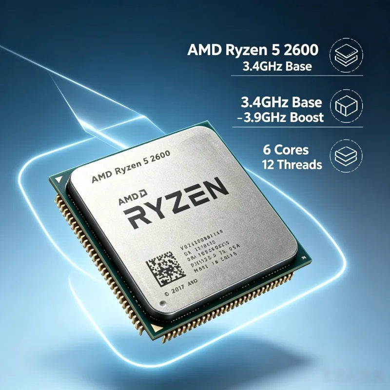 Pc Gaming Entry - Uniwersalny procesor AM4 Ryzen 5 2600
