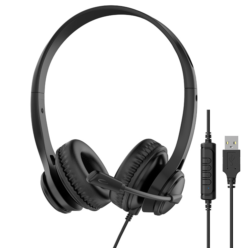 Pc Gaming Center - Przewodowy zestaw słuchawkowy USB Słuchawki do