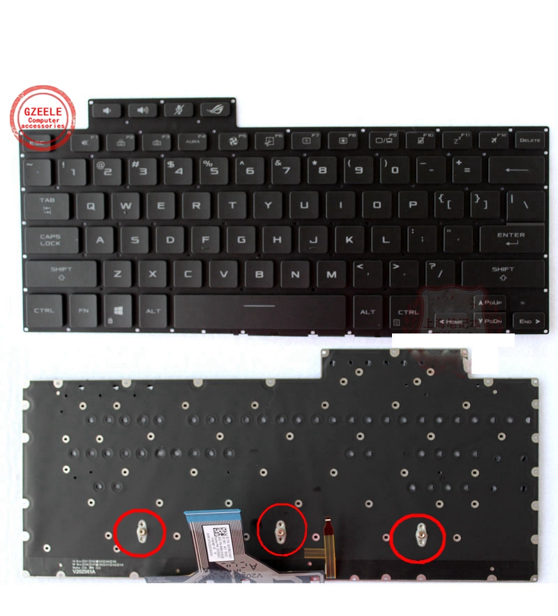 No Rgb Gaming Pc - Nowa podświetlana klawiatura amerykańska do laptopa
