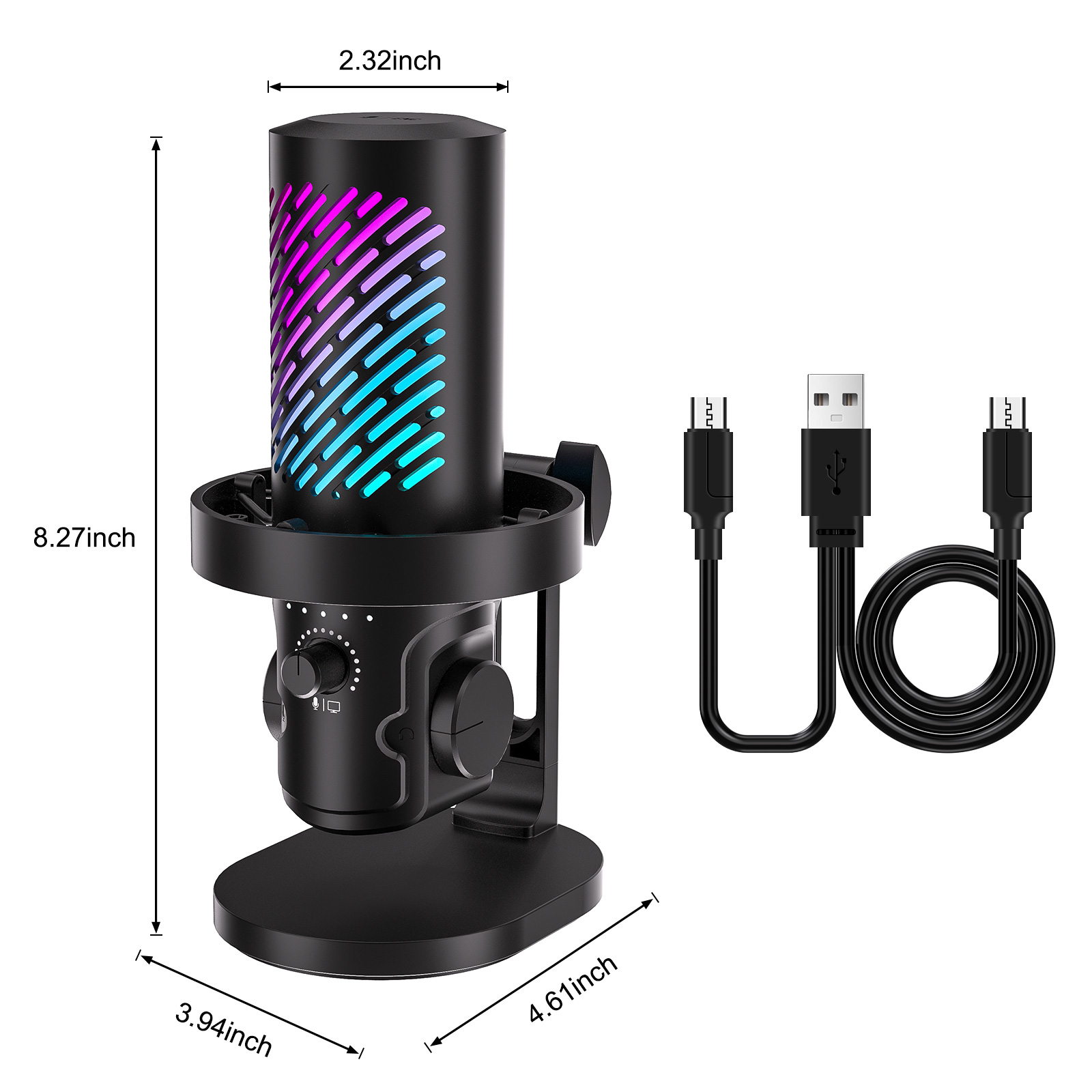 Pc Gaming Youtubers - Mikrofon USB Tenlamp CG1 RGB do