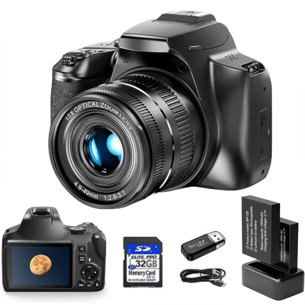 Webcam 4K - Aparat cyfrowy 4K do fotografii 10-krotny
