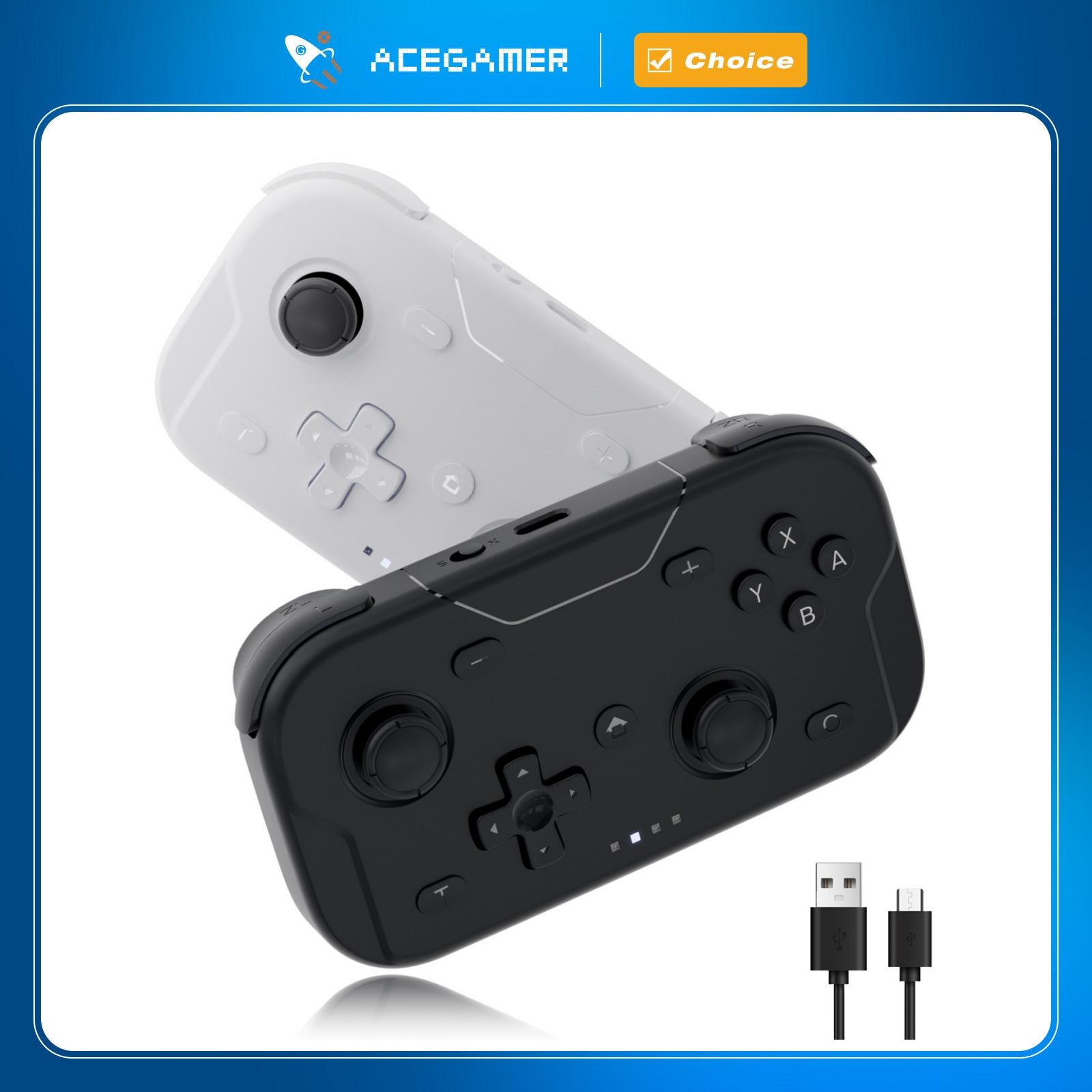 Joystick Pc Gaming - Kontroler kieszonkowy AceGamer, przenośny joystick Halla,