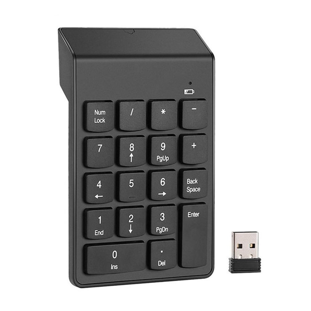Pc Gaming Entry - 18-klawiszowa bezprzewodowa klawiatura numeryczna 2.4G, mini