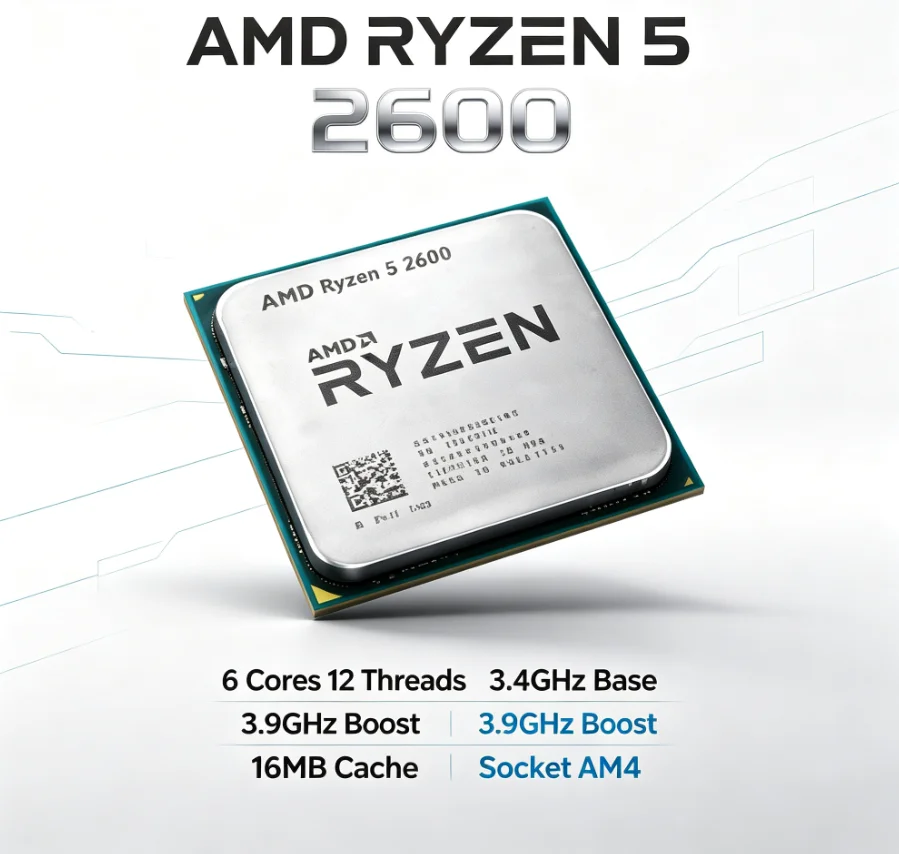 Pc Gaming Entry - AMD Ryzen 5 2600 Procesor Stacjonarny