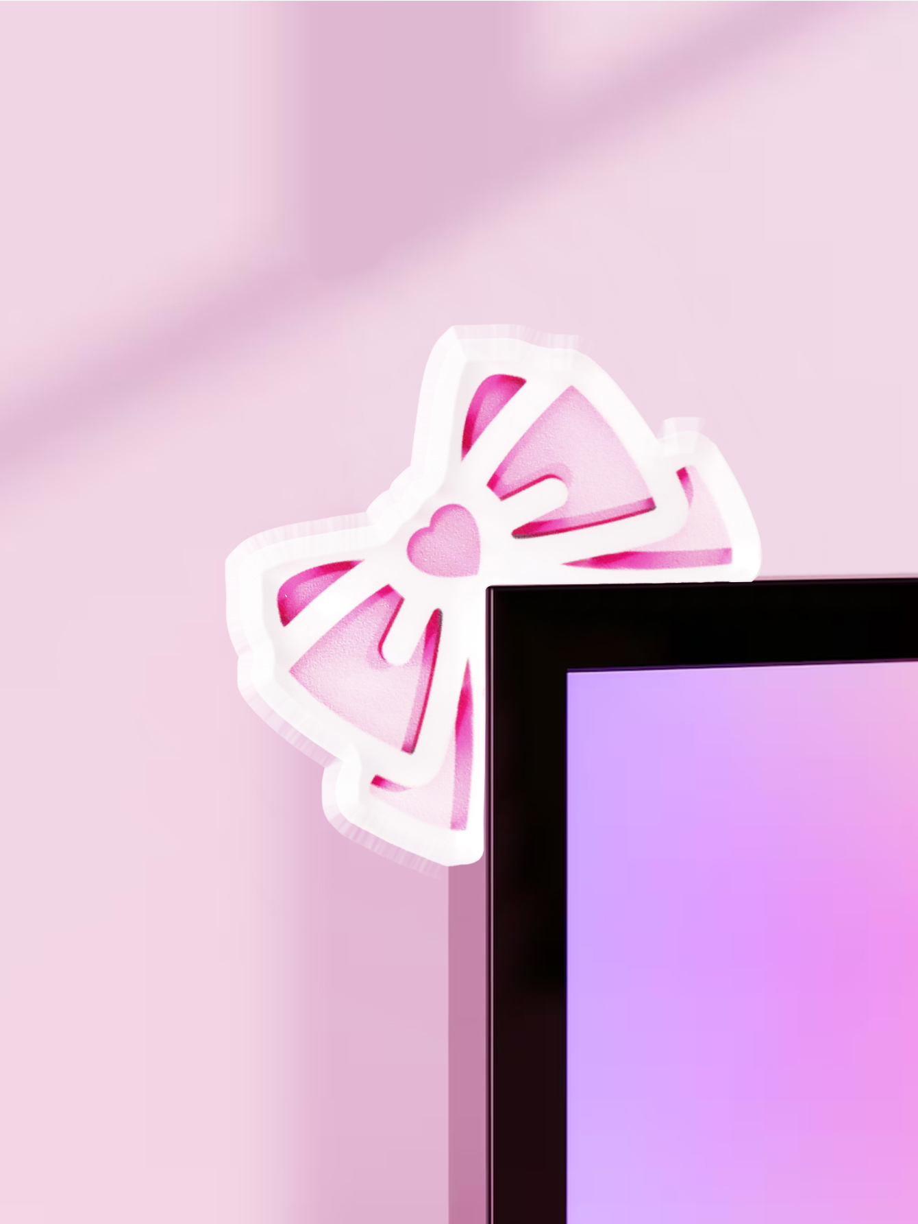 Pc Gaming Kawaii - Urocza ozdoba monitora w kształcie kokardki,